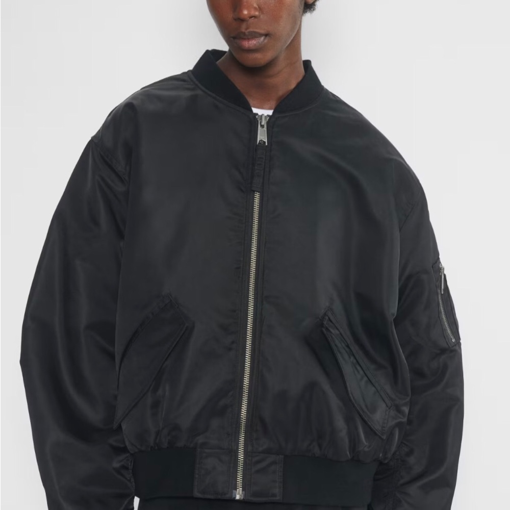 Aritzia Black Bomber Jacket